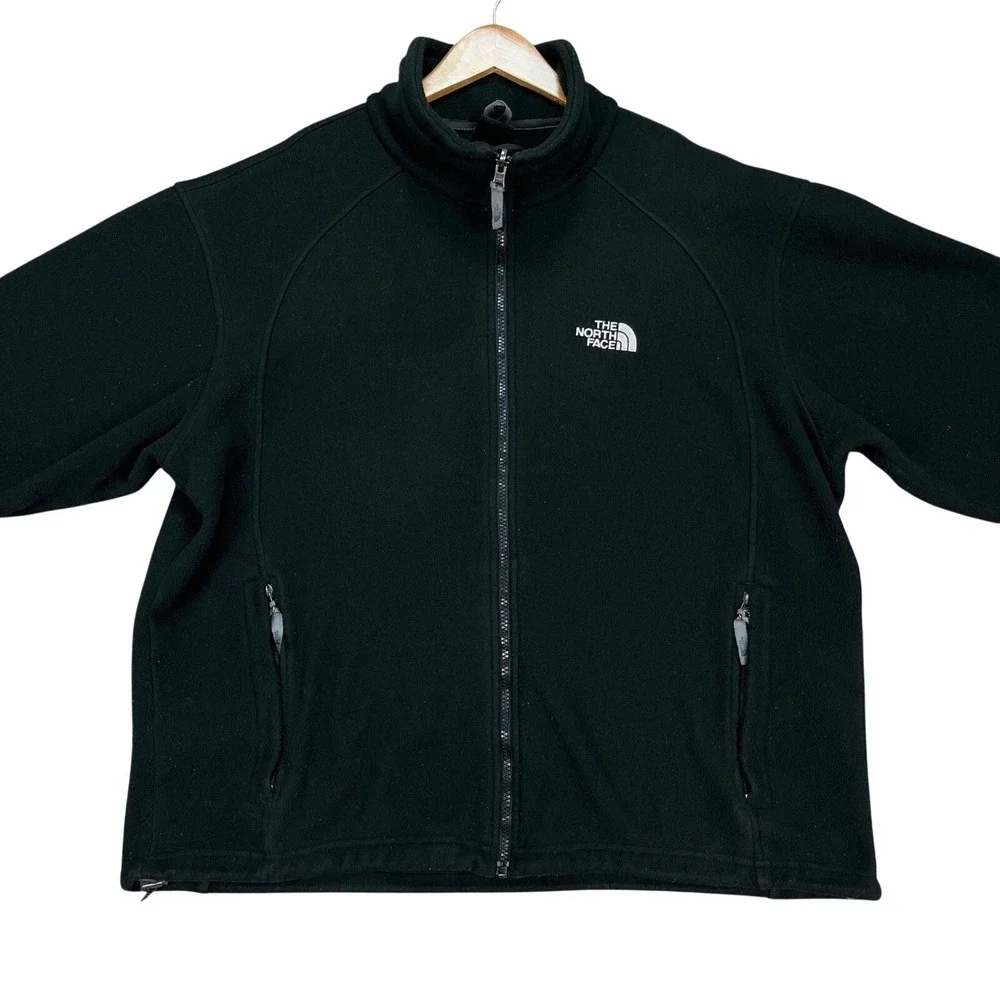 The North Face Jacket Mens Large Black Long Sleeve Full Zip Fleece Performance